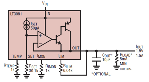 Linear Technology LT3081 Reference Current